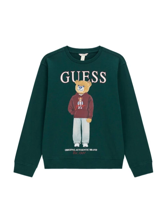 Zdjęcie produktu Guess Bluza L6YQ07 K4049 Zielony ciemny Regular Fit