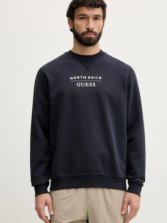Zdjęcie produktu Guess bluza męska bawełniana North Sails granatowy