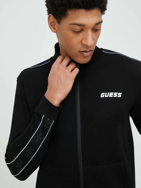 Zdjęcie produktu Guess bluza rozpinana męska z bawełną MICKEY czarny