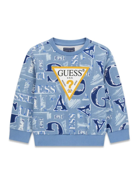 Zdjęcie produktu Guess Bluza N6BQ02 K6111 Niebieski jasny Regular Fit
