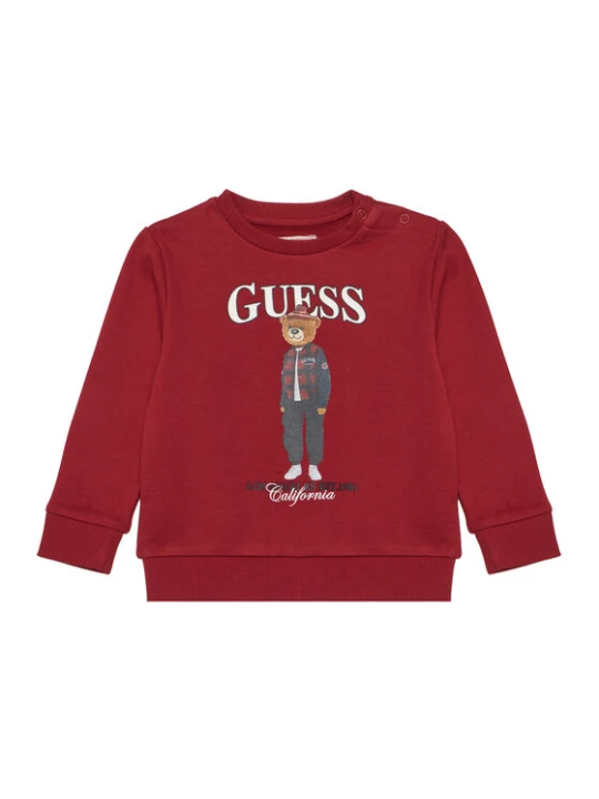 Zdjęcie produktu Guess Bluza N6BQ03 K6112 Czerwony ciemny Regular Fit