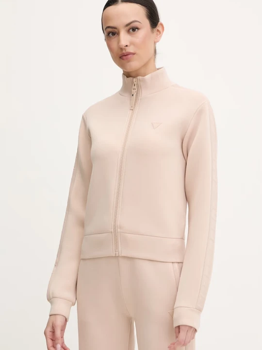 Zdjęcie produktu Guess bluza rozpinana damska z wiskozą NEW ALLIE beżowy