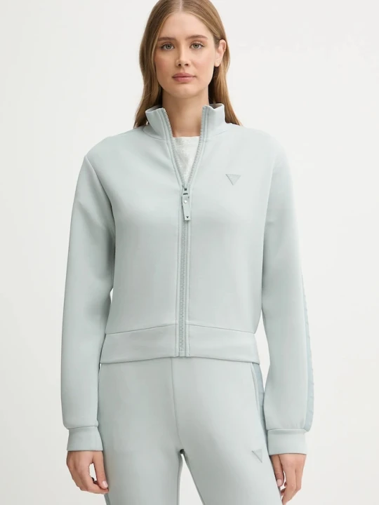 Zdjęcie produktu Guess bluza rozpinana damska z wiskozą NEW ALLIE zielony