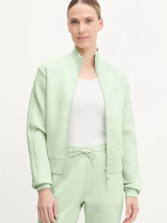 Zdjęcie produktu Guess bluza rozpinana damska z wiskozą NEW ALLIE zielony