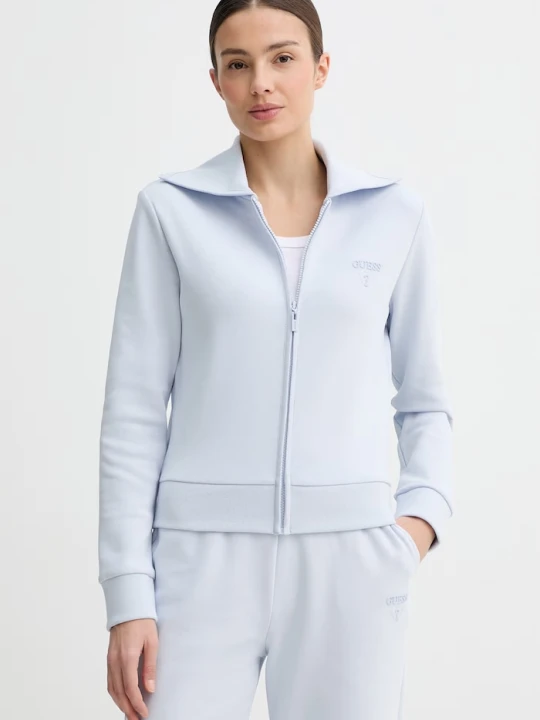 Zdjęcie produktu Guess bluza rozpinana damska bawełniana HABI niebieski