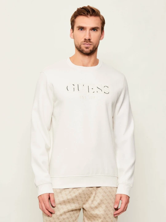 Zdjęcie produktu GUESS Bluza | Slim Fit kremowy