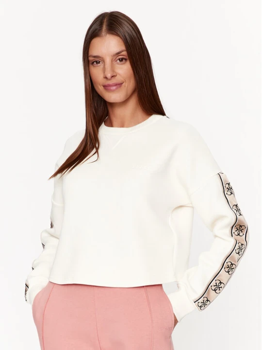 Zdjęcie produktu Guess Bluza V3BQ16 KB3P2 Écru Regular Fit Kremowy