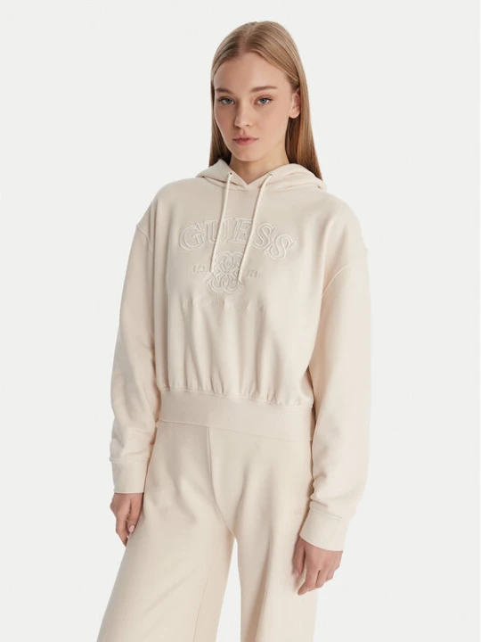 Zdjęcie produktu Guess Bluza V6RQ03 KD761 Écru Regular Fit Kremowy