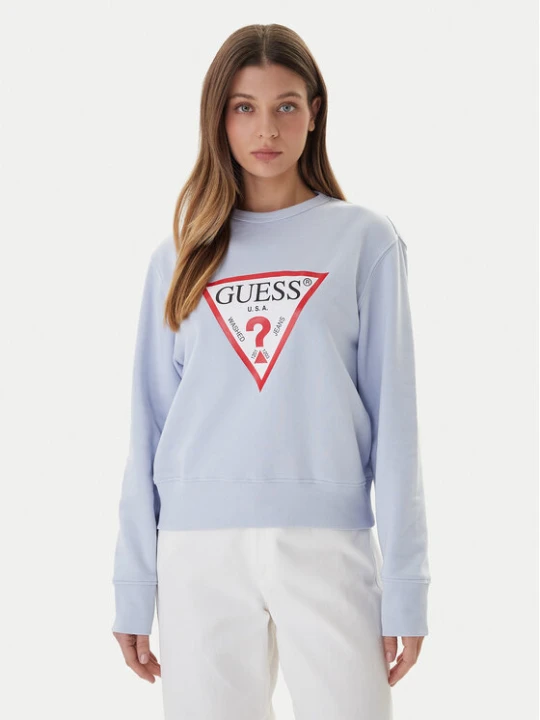 Zdjęcie produktu Guess Bluza W2YQ16 KBA11 Błękitny Regular Fit Niebieski jasny