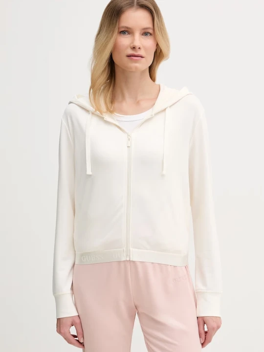 Zdjęcie produktu Guess bluza z kapturem damska JUNIE beżowy