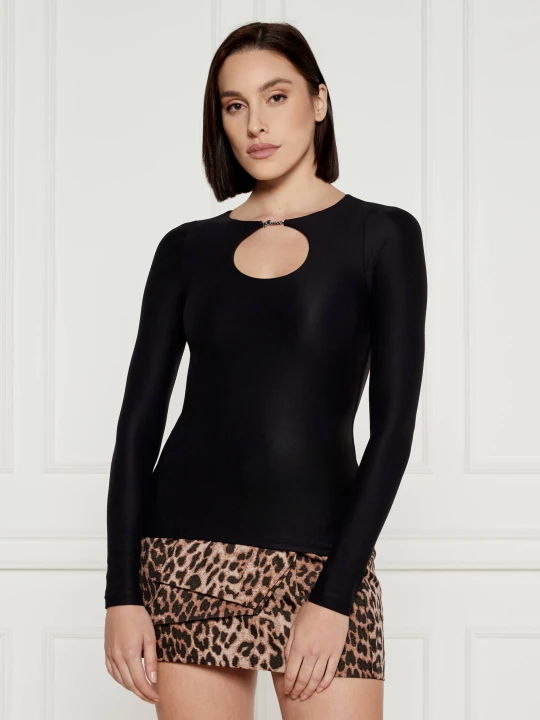 Zdjęcie produktu GUESS Bluzka AMIRA | Slim Fit czarny