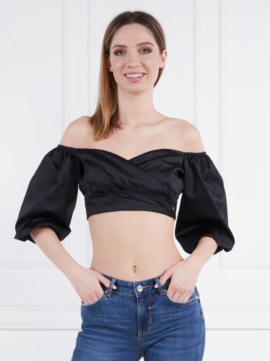 Zdjęcie produktu GUESS Bluzka | Cropped Fit czarny