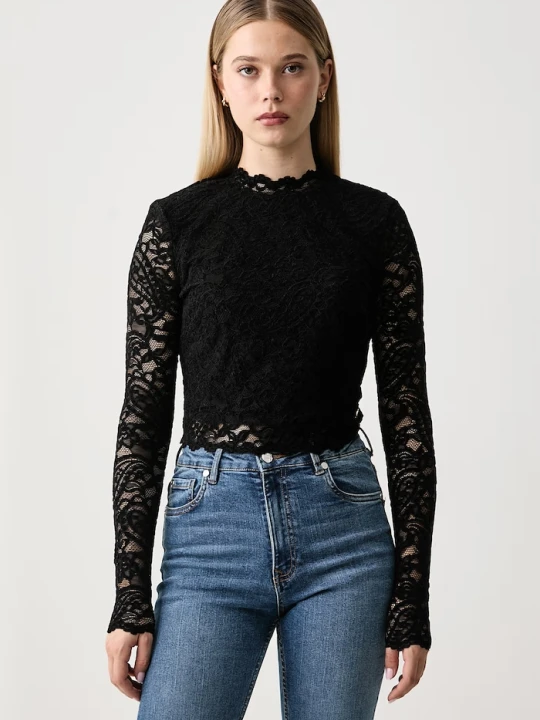 Zdjęcie produktu Guess bluzka damska koronkowa DESIREE czarny