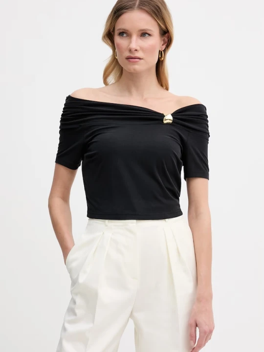 Zdjęcie produktu Guess bluzka damska z modalu BRIGITTE czarny