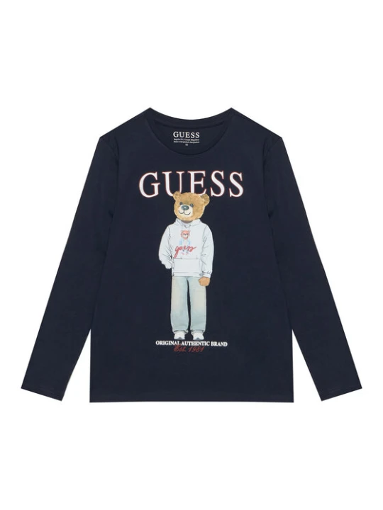 Zdjęcie produktu Guess Bluzka L6YI20 K3752 Granatowy Regular Fit