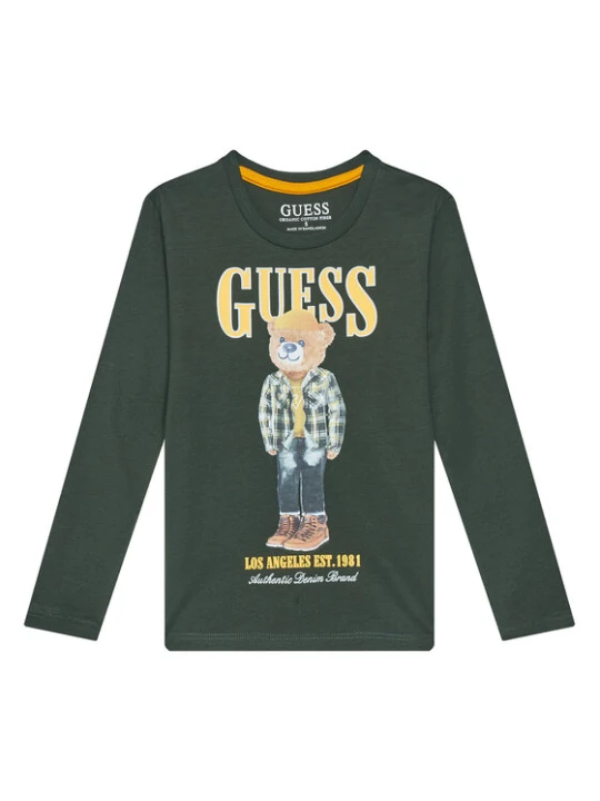Zdjęcie produktu Guess Bluzka N5BI04I3Z14 Zielony Regular Fit