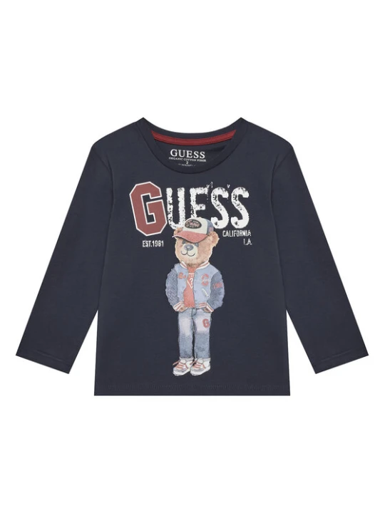 Zdjęcie produktu Guess Bluzka N5YI23 K8HM4 Granatowy Regular Fit