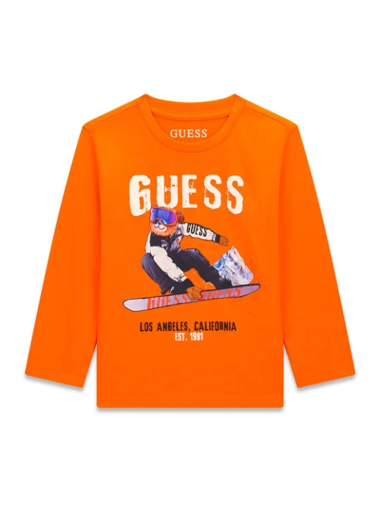 Zdjęcie produktu Guess Bluzka N6BI04 K5854 Pomarańczowy Regular Fit
