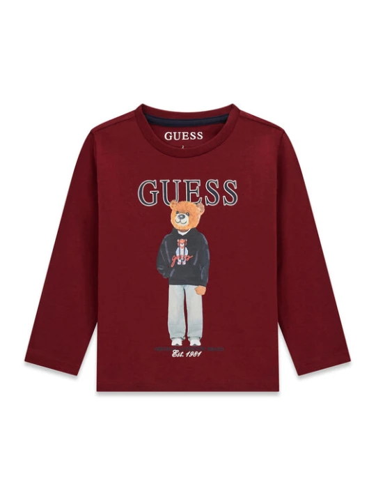 Zdjęcie produktu Guess Bluzka N6YI06 K3794 Bordowy Regular Fit