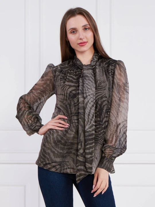 Zdjęcie produktu GUESS Bluzka NADINE | Regular Fit grafitowy