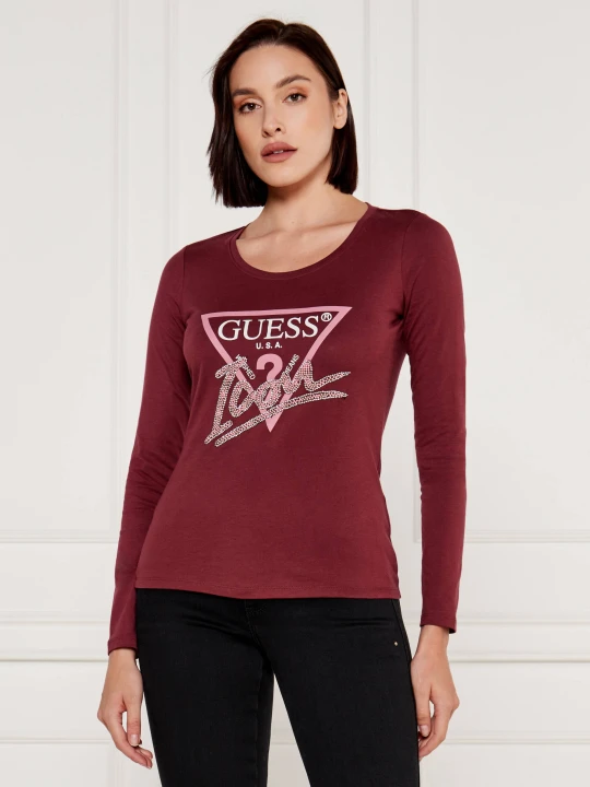 Zdjęcie produktu GUESS Bluzka | Regular Fit bordowy