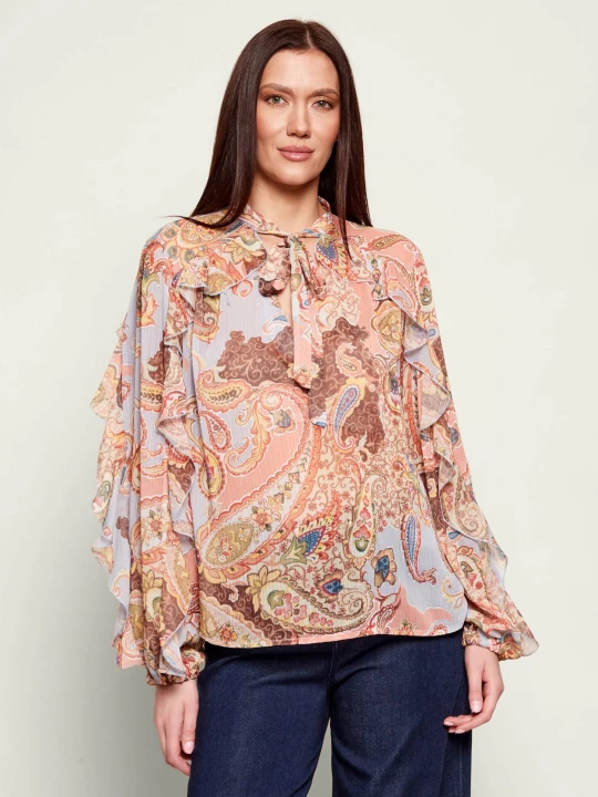Zdjęcie produktu GUESS Bluzka | Relaxed fit pomarańczowy