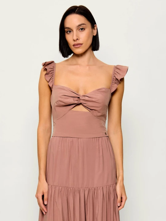Zdjęcie produktu GUESS Bluzka Rossana | Cropped Fit różowy