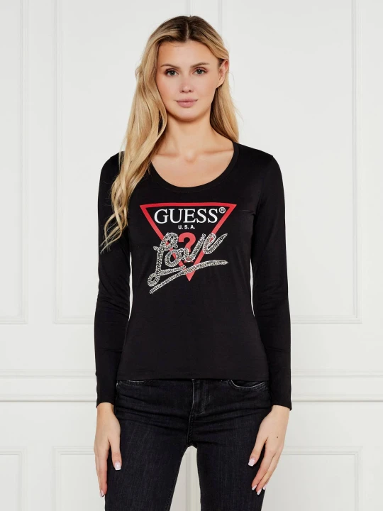 Zdjęcie produktu GUESS Bluzka | Slim Fit czarny