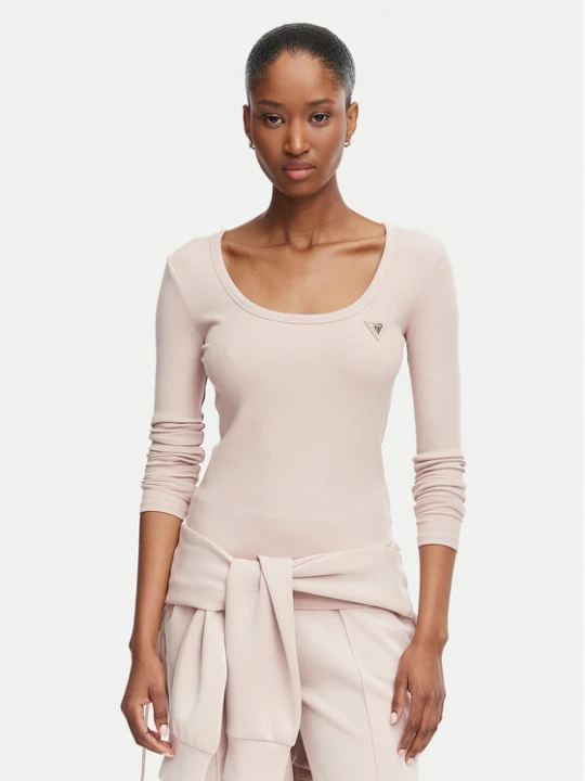 Zdjęcie produktu Guess Bluzka V4BP07 K8RT2 Różowy Slim Fit