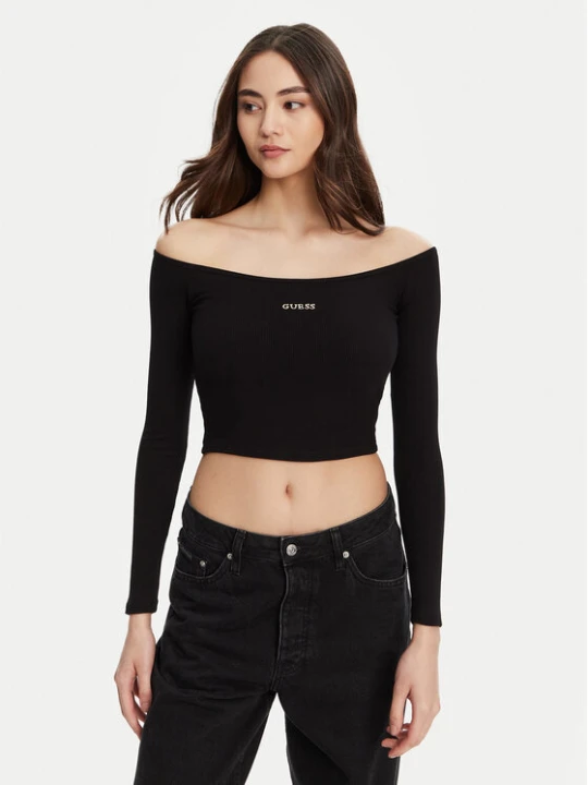 Zdjęcie produktu Guess Bluzka V5YP07 K8RT2 Czarny Regular Fit