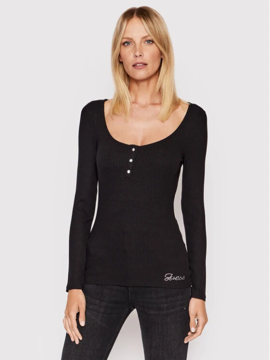 Zdjęcie produktu Guess Bluzka W2YP46 KBCO2 Czarny Slim Fit