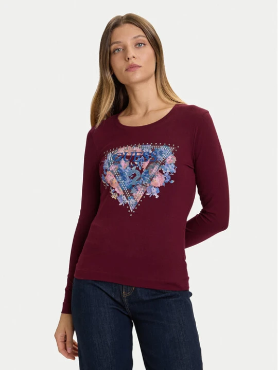 Zdjęcie produktu Guess Bluzka W5BI74 J1314 Czerwony Slim Fit