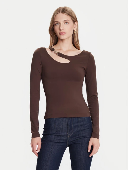 Zdjęcie produktu Guess Bluzka W5BP18 KC7M2 Brązowy Slim Fit