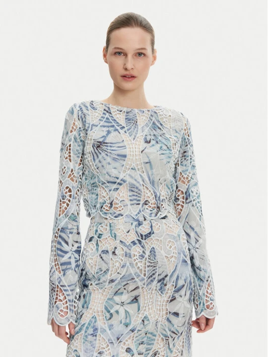 Zdjęcie produktu Guess Bluzka W5GH0T WHAD2 Niebieski Regular Fit