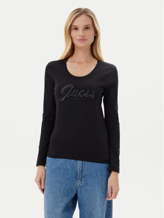 Zdjęcie produktu Guess Bluzka W5YI26 J1314 Czarny Slim Fit