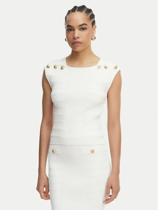 Zdjęcie produktu Guess Bluzka W5YR12 Z0130 Biały Regular Fit