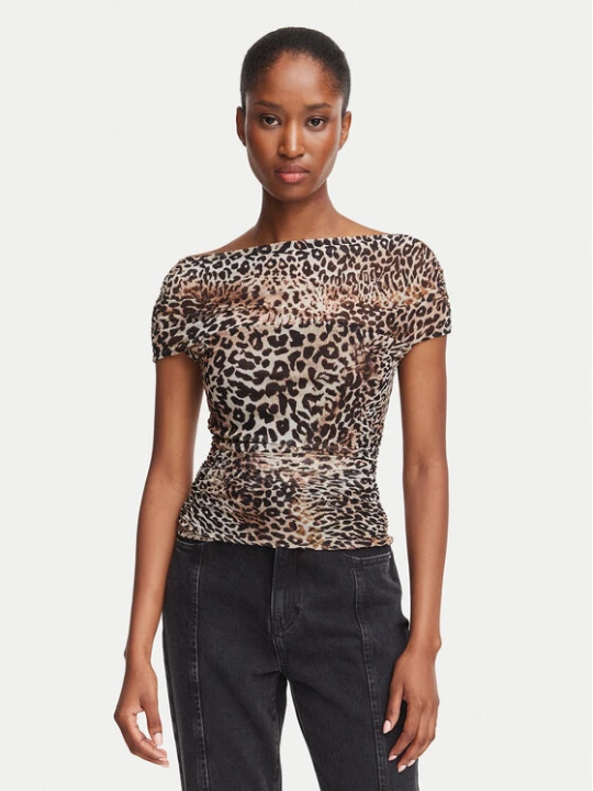 Zdjęcie produktu Guess Bluzka W6BP45 K6608 Brązowy Regular Fit