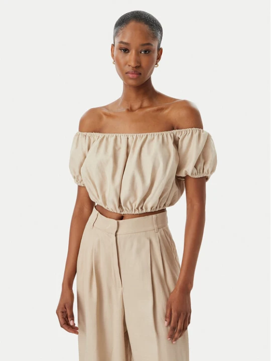 Zdjęcie produktu Guess Bluzka W6GHA1 W2447 Beżowy Regular Fit