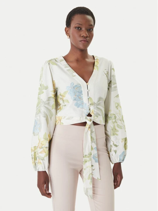 Zdjęcie produktu Guess Bluzka W6GHA4 W2565 Kremowy Regular Fit