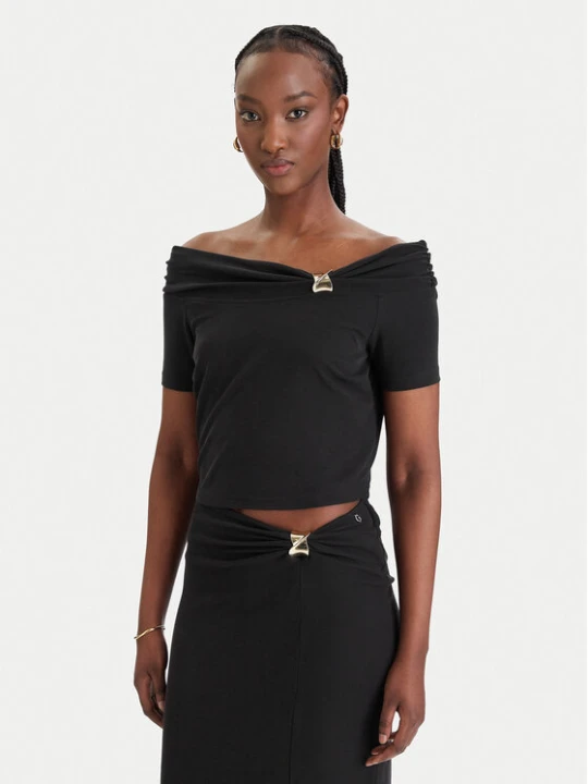 Zdjęcie produktu Guess Bluzka W6GP12 K2935 Czarny Regular Fit