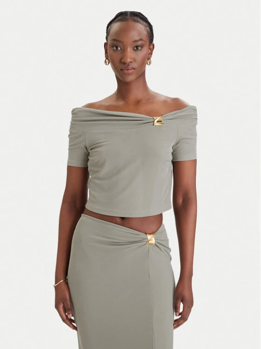 Zdjęcie produktu Guess Bluzka W6GP12 K2935 Khaki Regular Fit