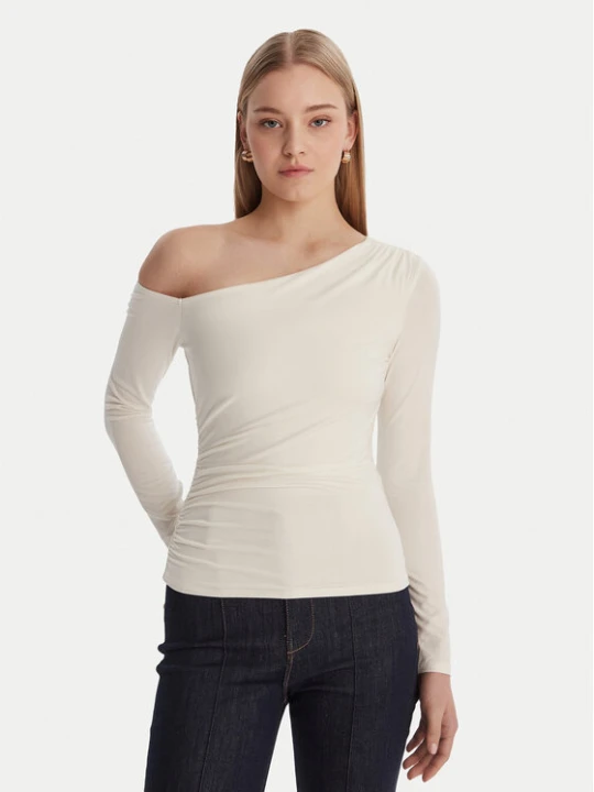 Zdjęcie produktu Guess Bluzka W6RP02 KC1J2 Écru Regular Fit Kremowy