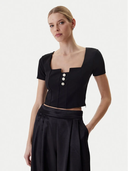 Zdjęcie produktu Guess Bluzka W6RP08 KCBO2 Czarny Classic Fit