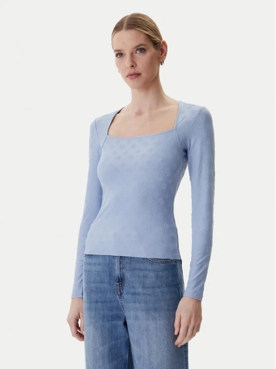 Zdjęcie produktu Guess Bluzka W6RP45 KA660 Niebieski Regular Fit