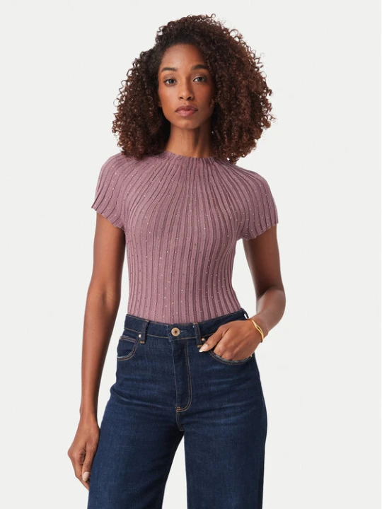 Zdjęcie produktu Guess Bluzka W6YR31 Z1023 Fioletowy Regular Fit