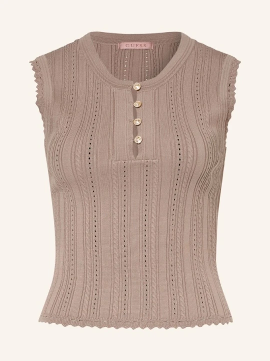 Zdjęcie produktu Guess Bluzka Z Dzianiny Carmen beige