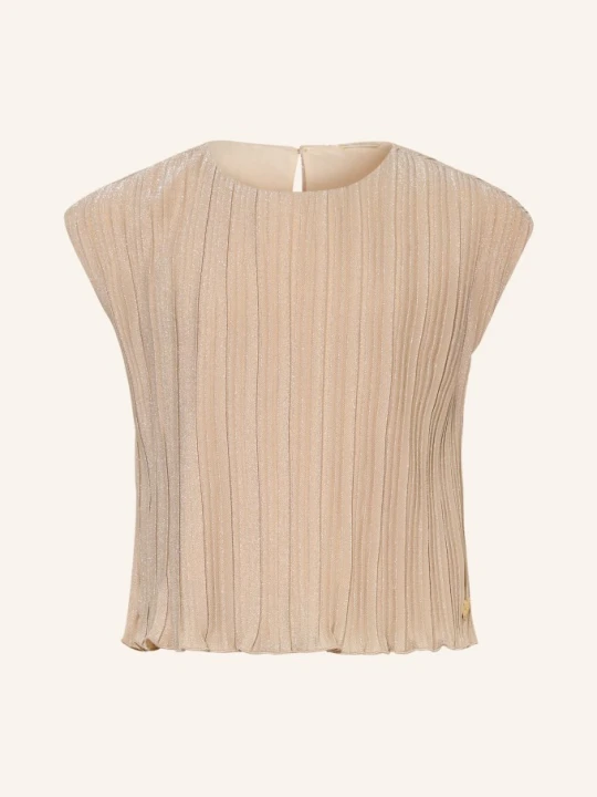 Zdjęcie produktu Guess Bluzka Plisowana Z Brokatową Nicią beige