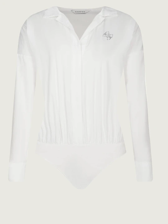 Zdjęcie produktu GUESS Body CARMELA | Regular Fit | z dodatkiem jedwabiu biały