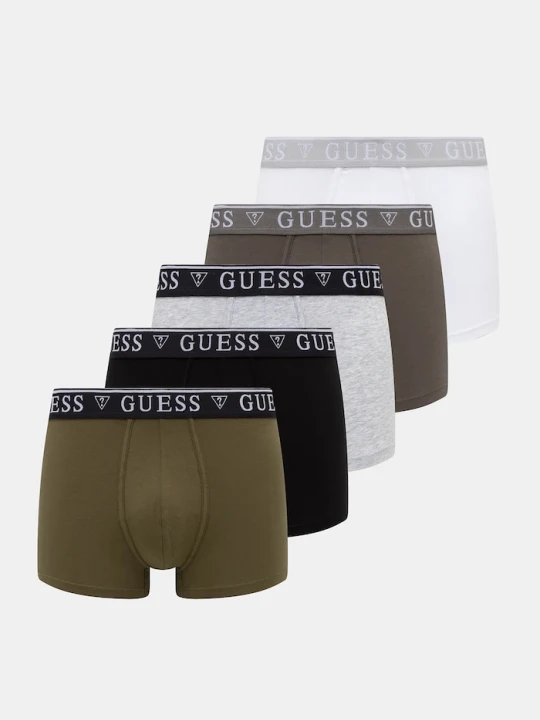 Zdjęcie produktu Guess bokserki męskie bawełniane z elastanem 5-pack szary