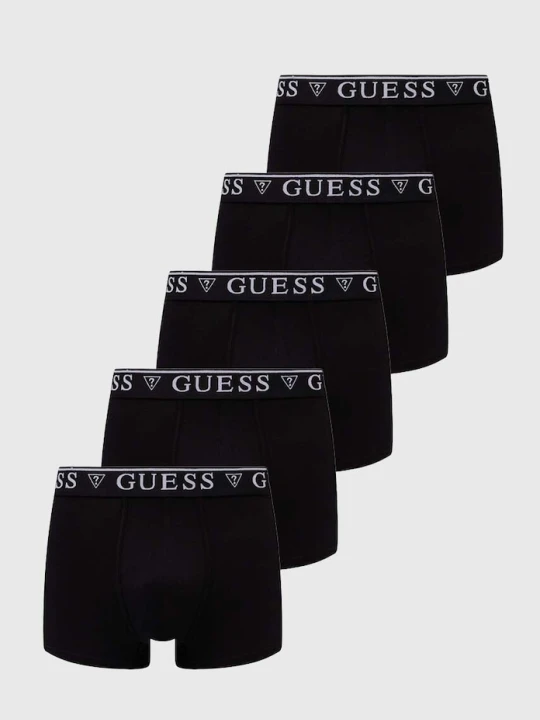 Zdjęcie produktu Guess bokserki męskie bawełniane z elastanem 5-pack czarny